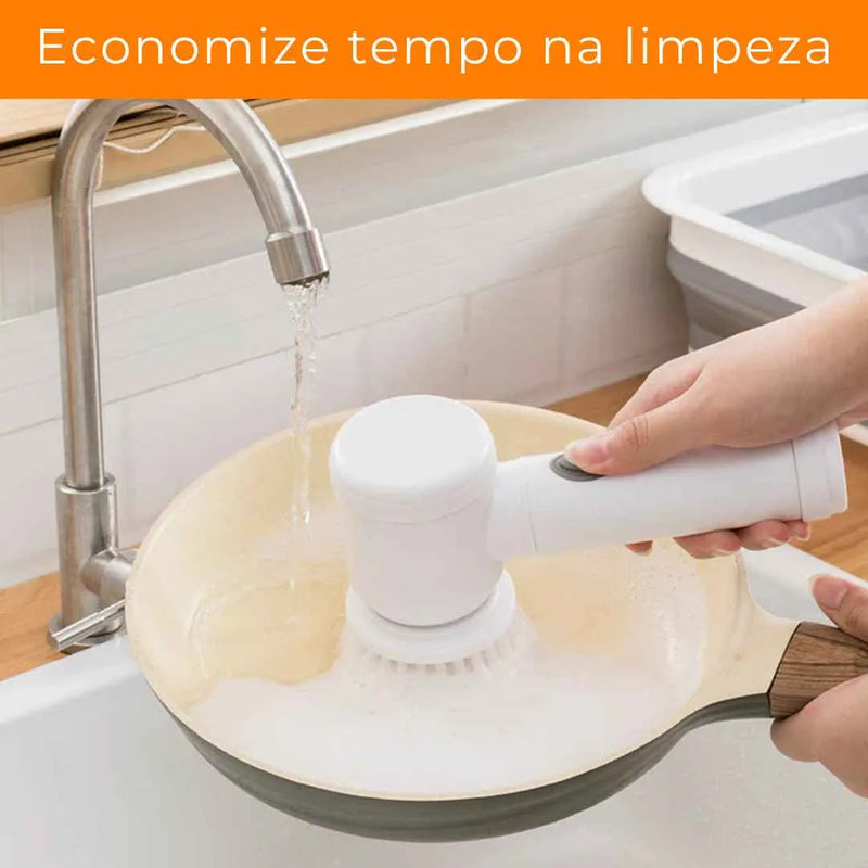 Escova Elétrica Multifuncional Tazzi™ - Limpeza Rápida